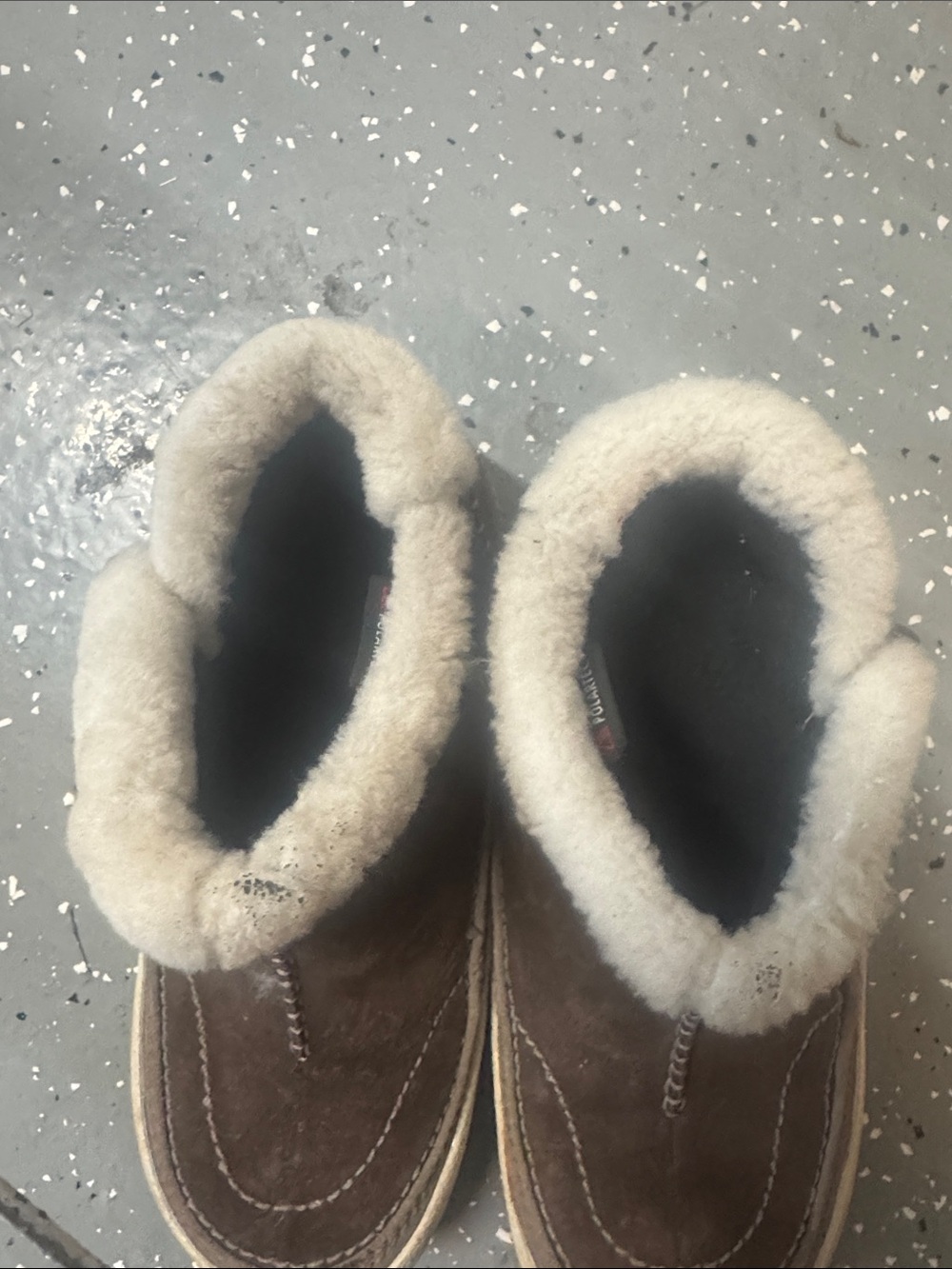 Women’s Merrill Brown Shearling-Lined Slip-On winter Shoes - Picture 2 of 6